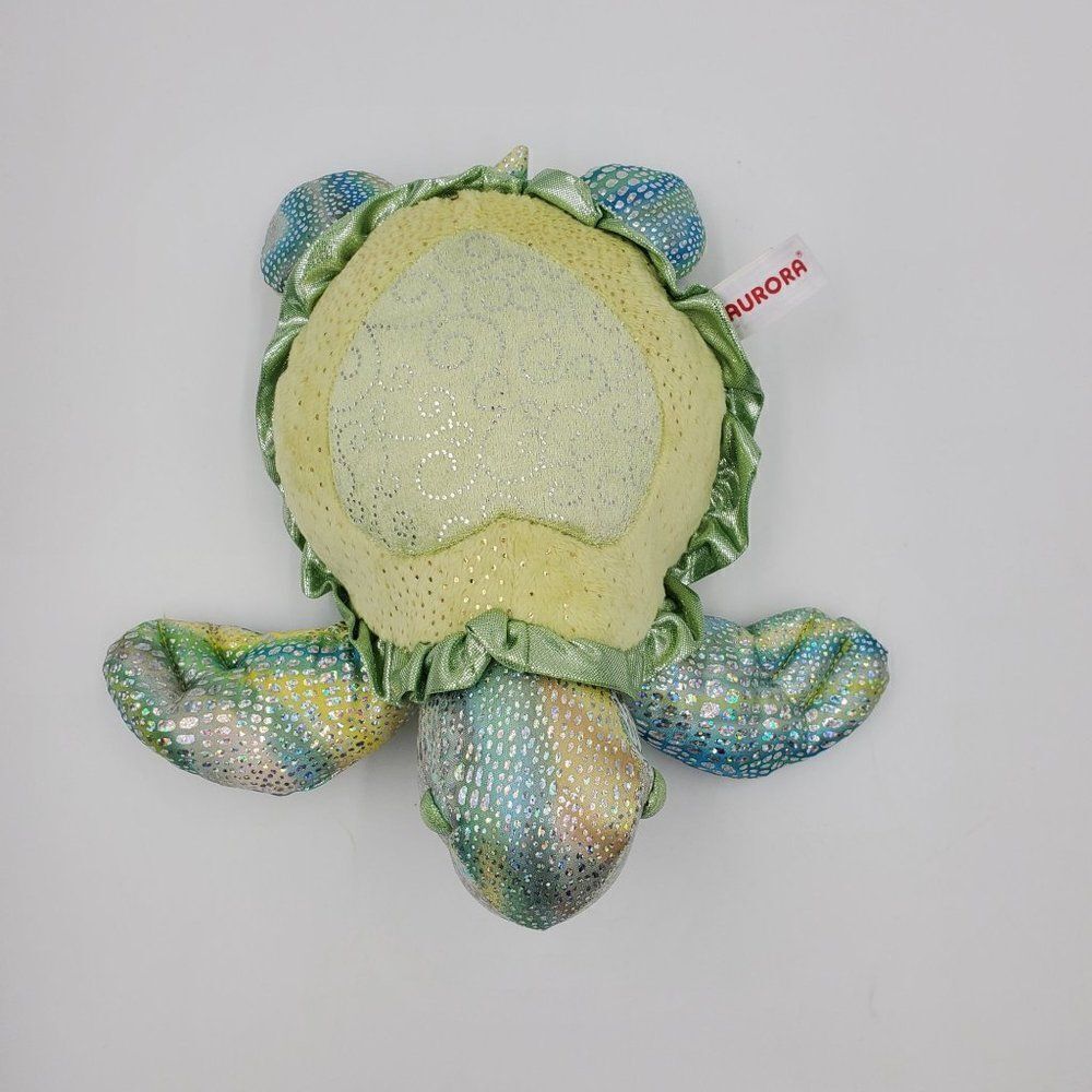 Aurora Plush Sea Turtle Sparkly Tamara Stuffed Animal 10" - Picture 4 of 7